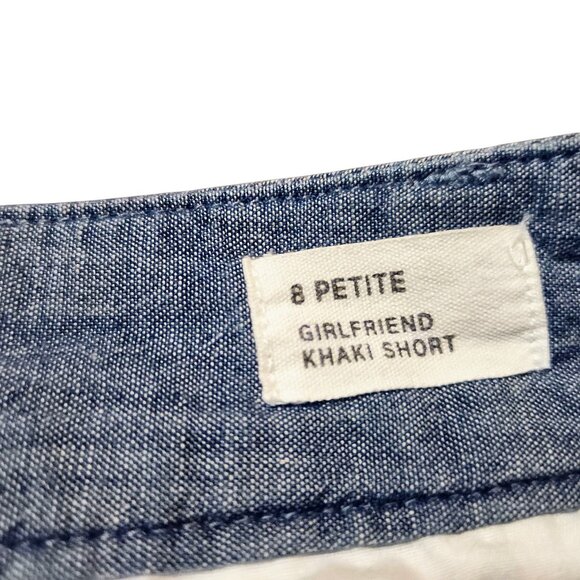 GAP Women's Girlfriend Khaki Short size 8 Blue Chambray NWT - Picture 5 of 6